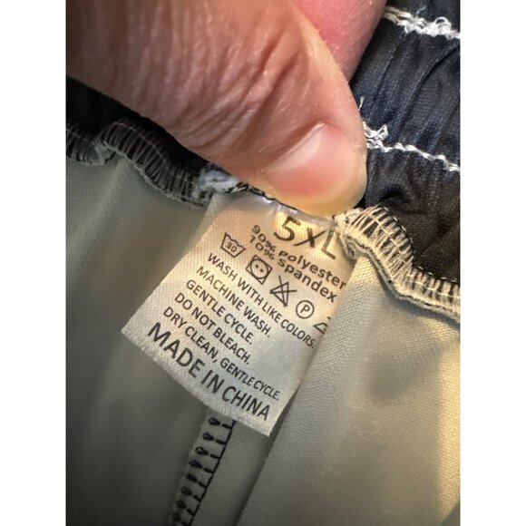 Mens Skull Print Jogger Pants Size 5XL Polyester Spandex Blend Elastic Waist Dra - Picture 2 of 8